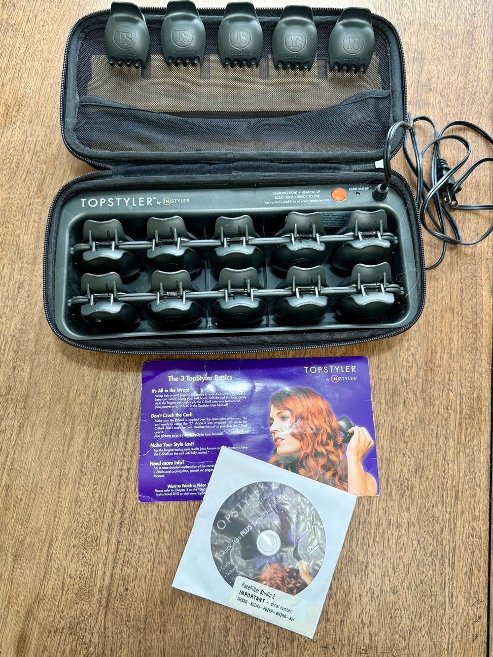 TopStyler Heated Hair Rollers Set - Black & Hair Curlers Set